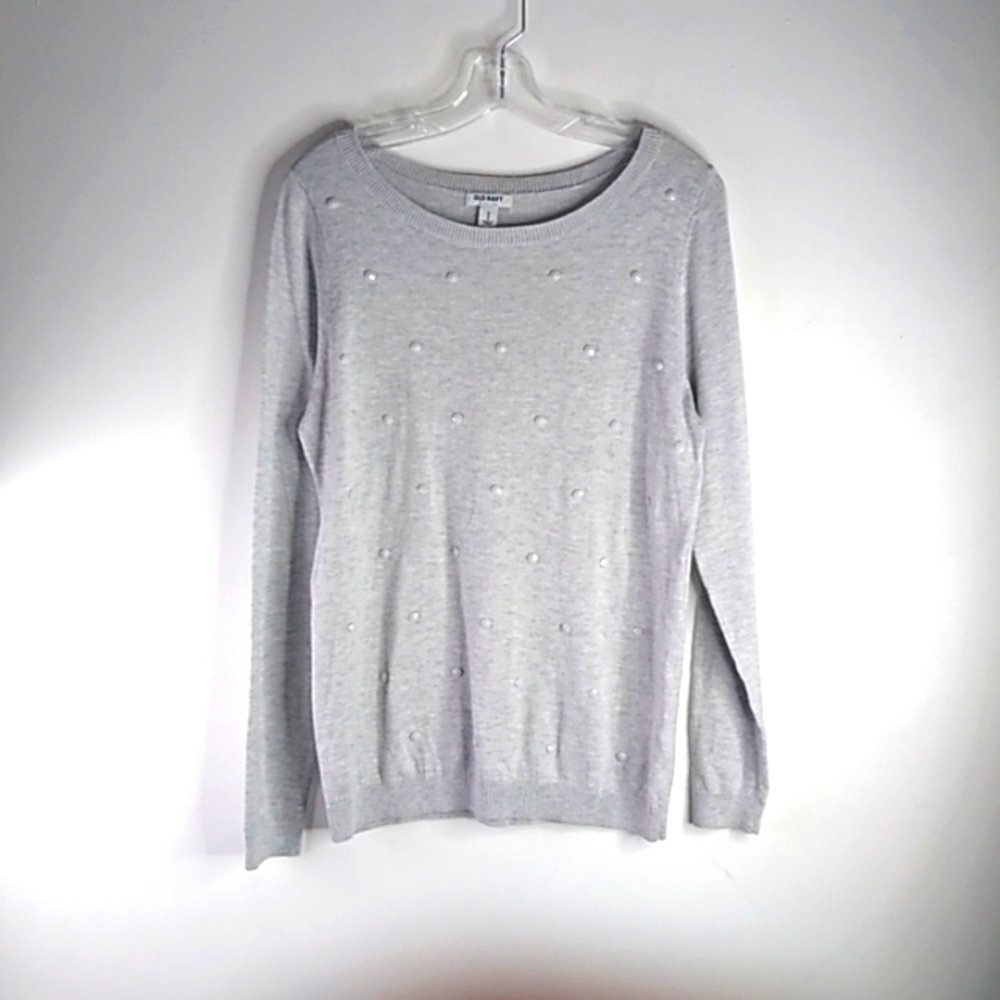 Old Navy - Long Sleeve Crew Neck Grey Sweater - Size Medium